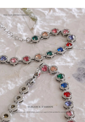 Colar ou bracelete em Aço inoxidável com Zircônia NINICE