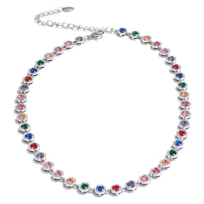 Colar ou bracelete em Aço inoxidável com Zircônia NINICE