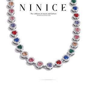 Colar ou bracelete em Aço inoxidável com Zircônia NINICE