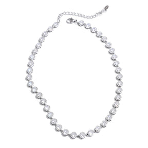 Colar ou bracelete em Aço inoxidável com Zircônia NINICE